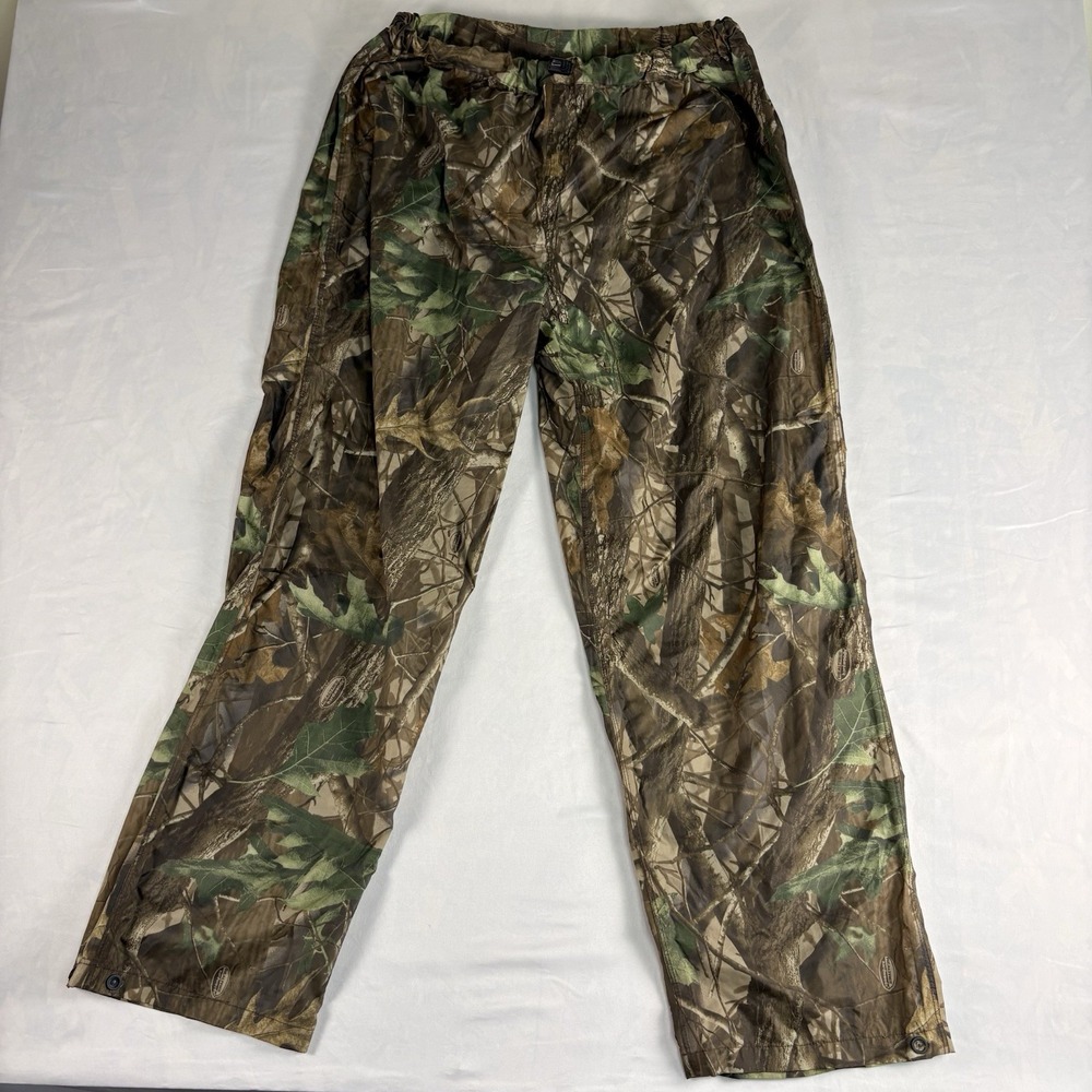 Realtree-Style Camo Hunting Outfit — Quarter-Zip Pullover + Pants, Men's Size L - Picture 7 of 12